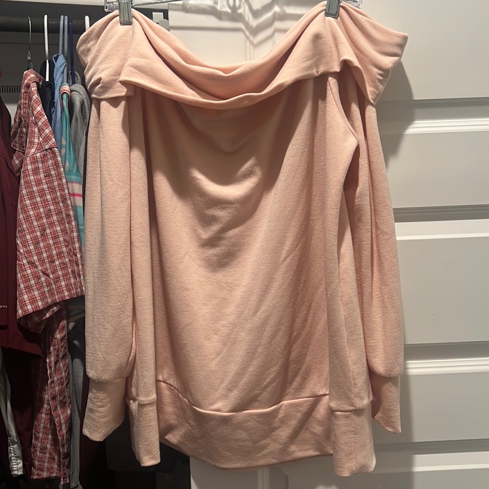 off the shoulder sweatshirt blouse